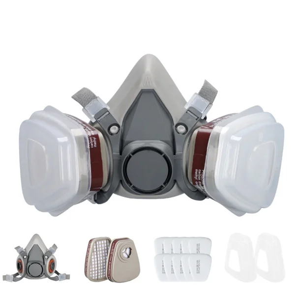 Reusable Half Face Shield Respirator Mask for Painting Welding Sanding Facepiece