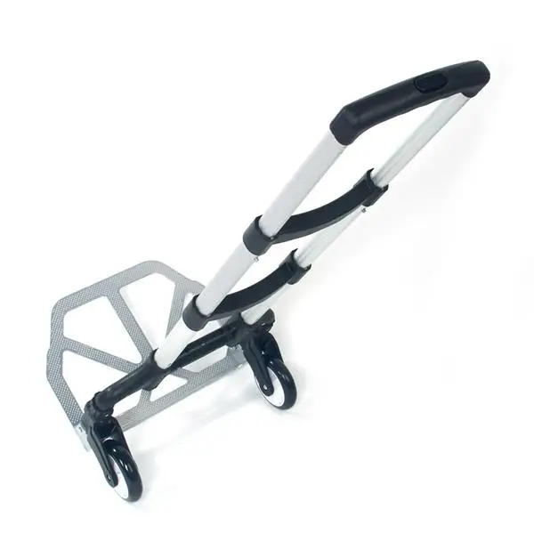 Portable Folding Collapsible Aluminum Cart Dolly Push Truck Trolley Black view 2