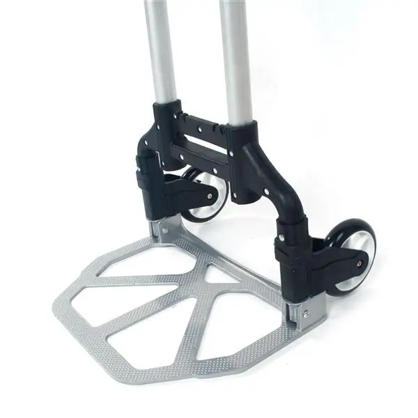 Portable Folding Collapsible Aluminum Cart Dolly Push Truck Trolley Black view 5