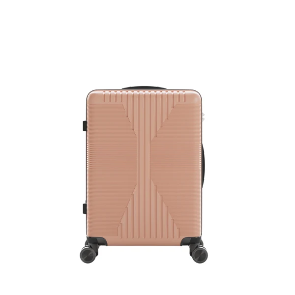 Non-TSA customs lock 3-in-1 PP trolley case, 20in, 24in, 28in PP rose gold view 6