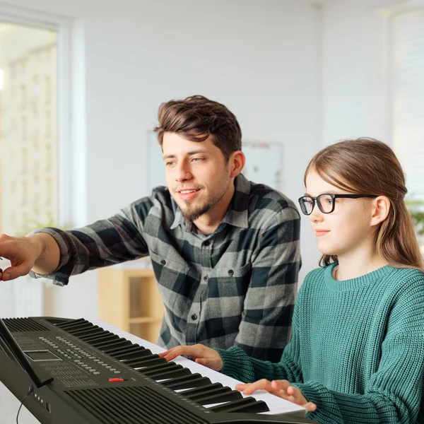 [Do Not Sell on Amazon]GEP-204 61Key Folding Piano Semi-Weighted Standard Keyboards Digital Piano with Bluetooth, Handbag,for Piano Lover Black color view 4