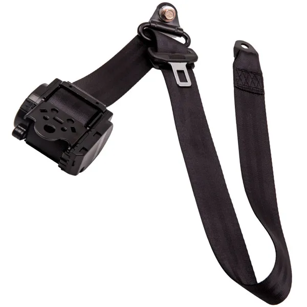 2Pcs 3 Point Retractable Seat Belts fits for Jeep Wrangler CJ YJ 1982-1995 Black view 5