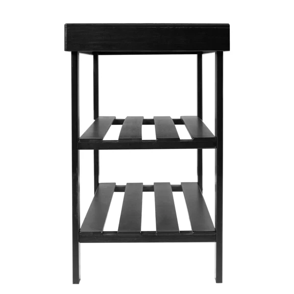 3-Tier Seamless Top Bamboo Shoe Rack view 6