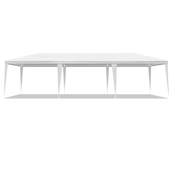 3*9m Non-Cloth PE Cloth Plastic Sprayed Iron Pipe Outdoor Party Tent White view 3