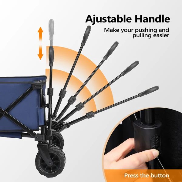 42*22*36inch Blue Garden Folding Cart view 5