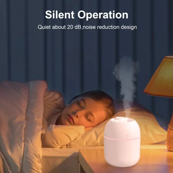 Portable Mini Humidifier, 220ml,Small Cool Mist Humidifier, USB Personal Desktop Humidifier For Bedroom Travel Office Home view 3