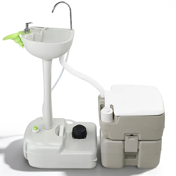 Portable Removable Outdoor Hand Sink with Portable Toilet view 2