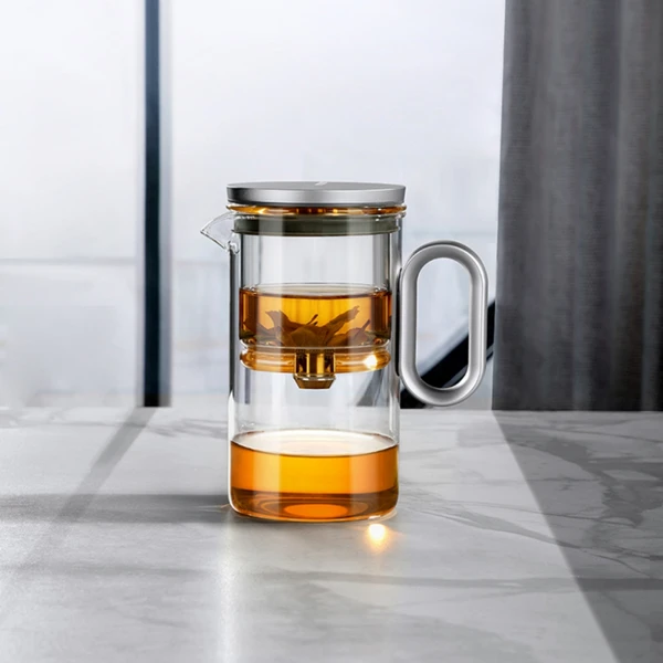 Heat-resistant glass teapot, magnetic switch, Gunmetal Grey 500mL view 6