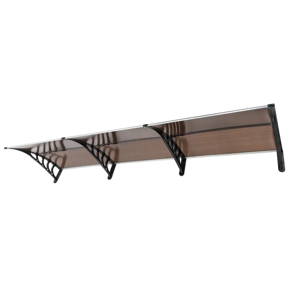 HT-300 x 100 Household Application Door & Window Rain Cover Eaves Brown Board & Black Holder view 5