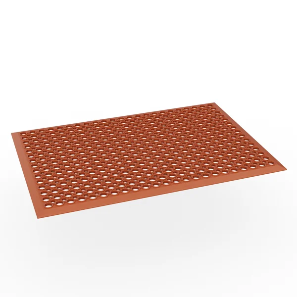 Red Rubber Floor Mat, 60*90*1cm, Anti-Fatigue & Durable view 2