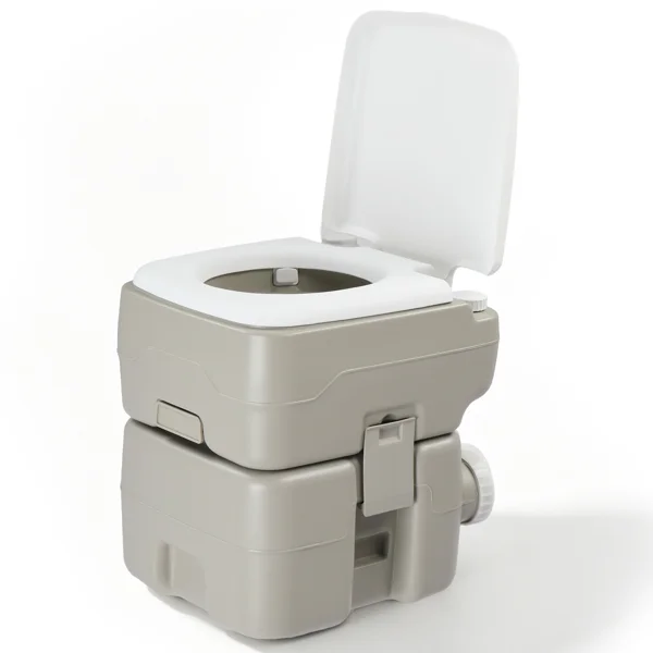 20L Portable Removable Flush Toilet with Double Outlet