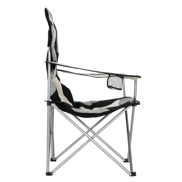 Medium Camping Chair Fishing Chair Folding Chair Black Gray view 6