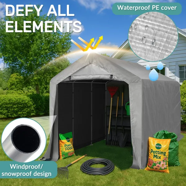 8'X 12'outdoor storage shelter shed view 4