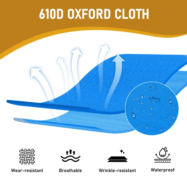 Portable Folding Camping Cot with Carrying Bag Army Blue view 6