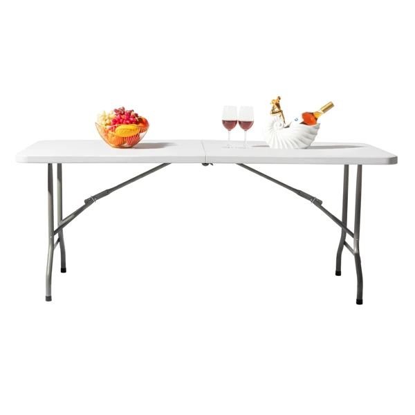 6' Folding Table Portable Plastic Indoor Outdoor Picnic Party Dining Camping Tables view 4