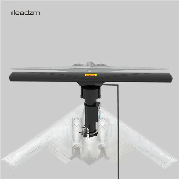 10000 110V 40-860MHz 20±3dB 350°Rotation UV Dual-band Outdoor Antenna Black