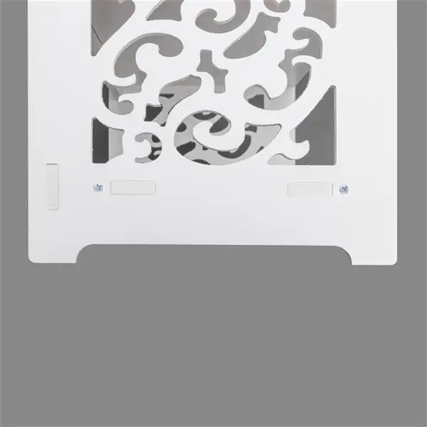 Wood-plastic Board Six Tiers Carved Shoe Rack White B view 5