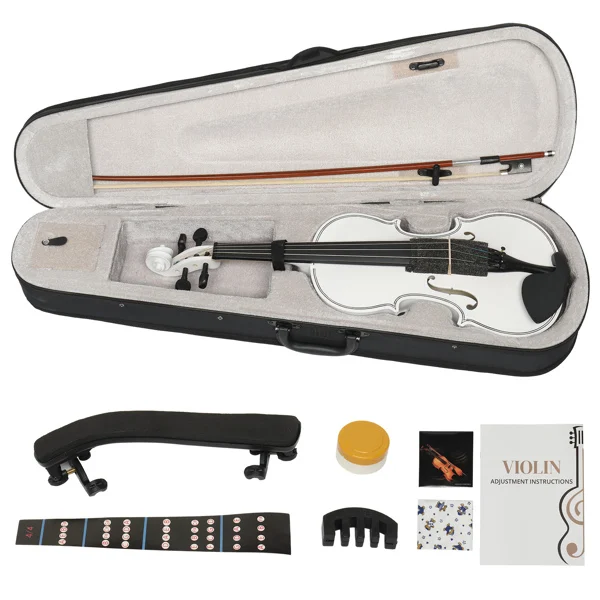【Do Not Sell on AmazonFull Size 4/4 Violin Set for Adults Beginners Students with Hard Case,Violin Bow,Shoulder Rest,Rosin,Extra Strings and Sordine view 2