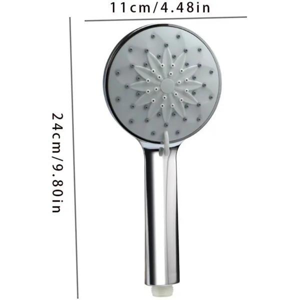6 Spray Settings High Pressure Shower Head Spray Lotus Spray Head W/ 1.5m Hose Set view 2