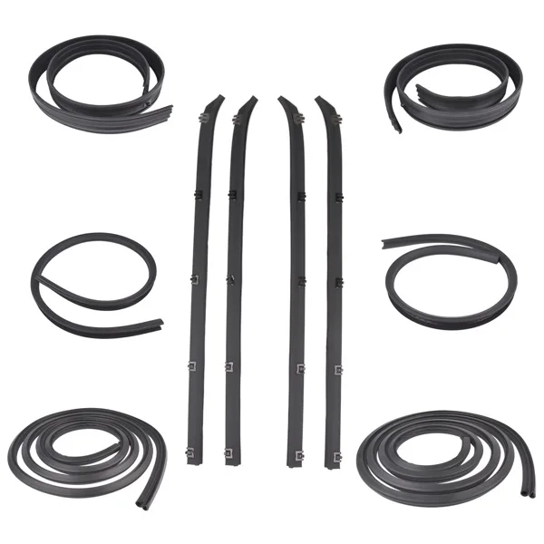 10x Door Window Weatherstrip Seal Kit for Dodge Truck Ram charger Plymouth D150 D250 D350 1980-1993 view 2