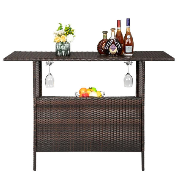 Modern Stylish And Beautiful Bar Table Brown Gradient view 4