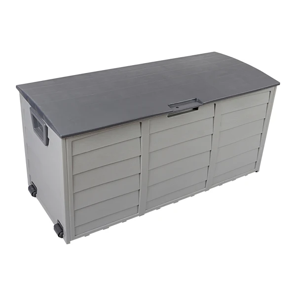 75gal 260L Outdoor Garden Plastic Storage Deck Box Chest Tools Cushions Toys Lockable Seat view 3