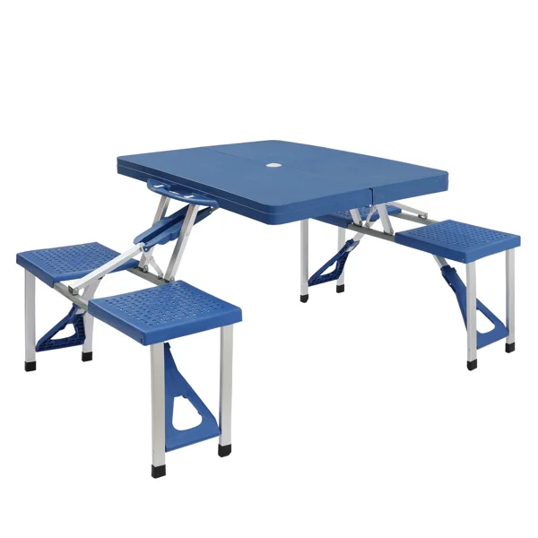 Siamese Folding Tables and Chairs-Plastic PS Thickening view 3